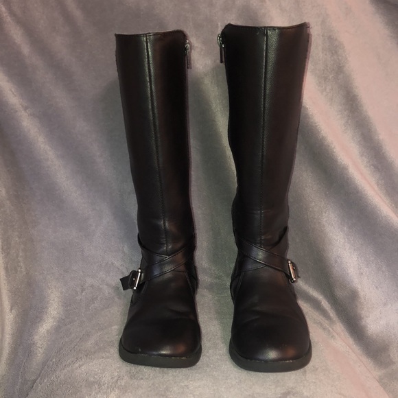 Girl's SO (99042) Carrie Black Tall Riding Boots / Size 1 Med - Picture 3 of 9